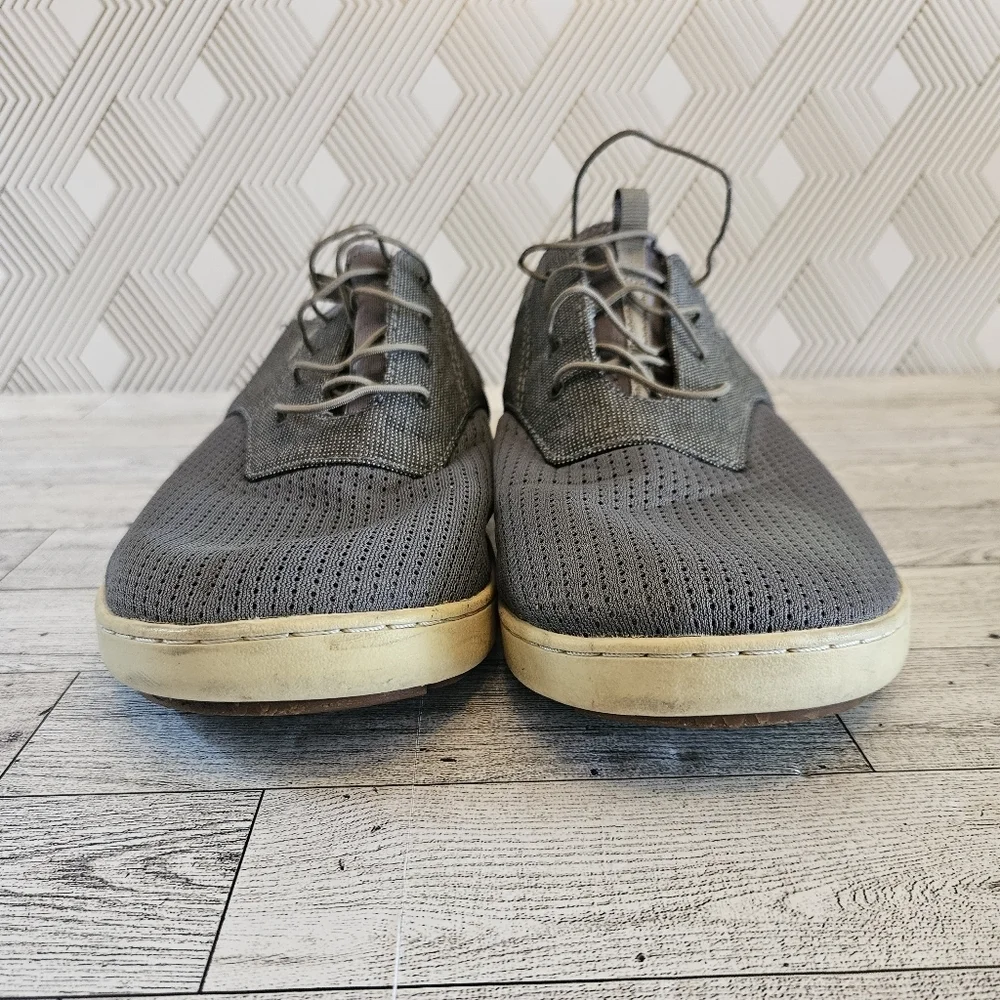 Olukai Nohea Moku Mens Size 12 Charcoal/Clay Textile Slip On Boat Shoes